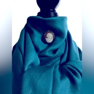 Beautiful blue scarf, 27” x 76”